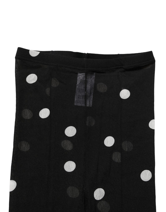 Dolce & Gabbana Black Polka Dot Tights Stockings Pantyhose Socks