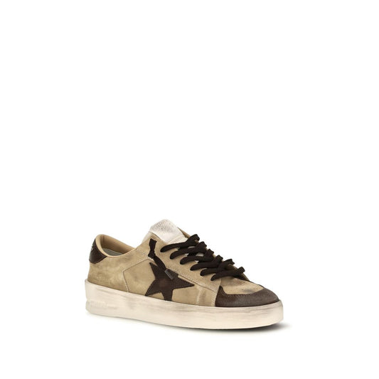 Golden Goose Beige Calf Leather Bos Taurus Sneakers