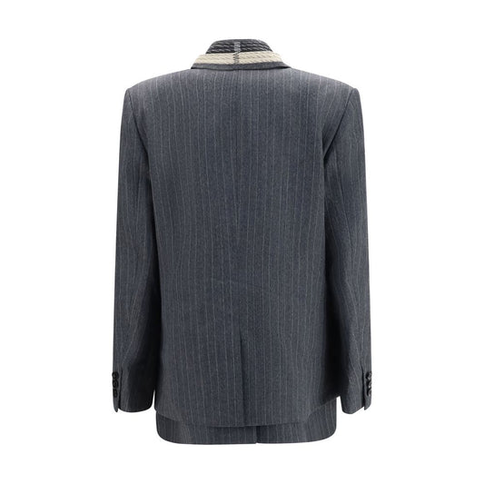 Sacai Gray Wool Oves Aries Jacket