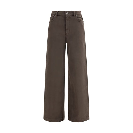 P.A.R.O.S.H. Brown Cotton Casual Pants