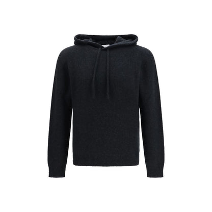 Roberto Collina Black Wool Oves Aries Hoodie