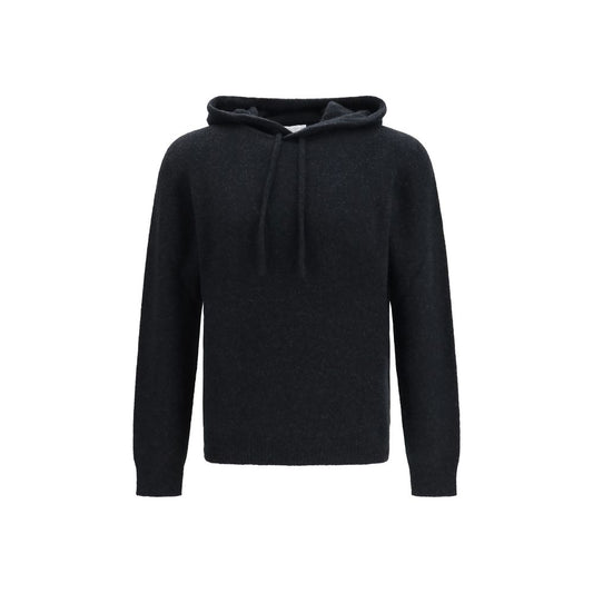 Roberto Collina Black Wool Oves Aries Hoodie
