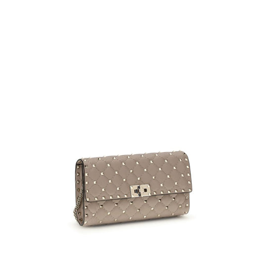 Valentino Garavani Beige Calf Leather Bos Taurus Shoulder Bag