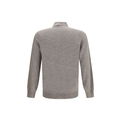 Brunello Cucinelli Gray Cashmere Polo Shirt
