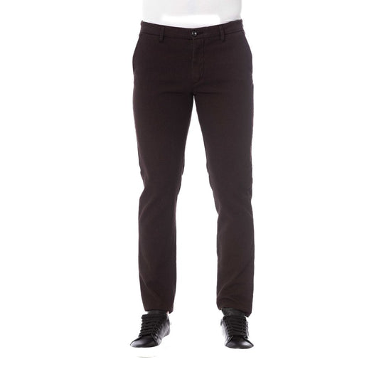 Trussardi Jeans Brown Cotton Men Trouser