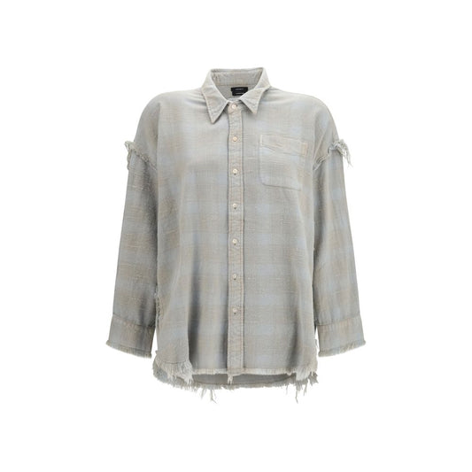 R13 Blue Cotton Pattern Shirt