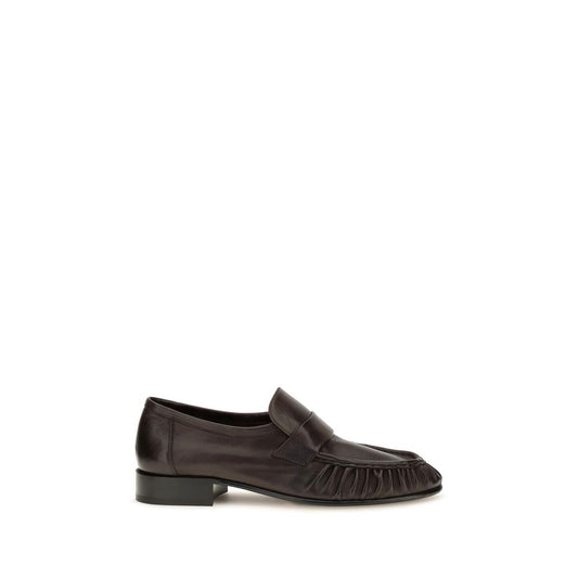 The Row Brown Calf Leather Bos Taurus Slip-On Loafers