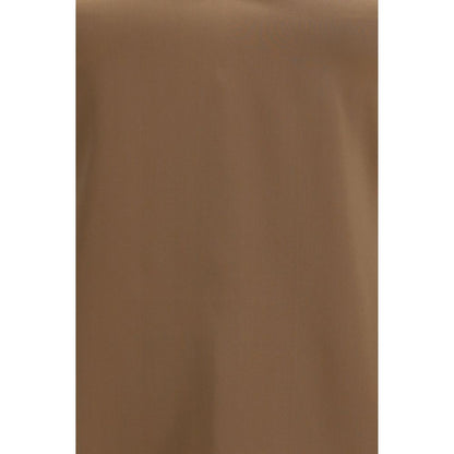Brunello Cucinelli Brown Silk Sleeveles T-Shirt