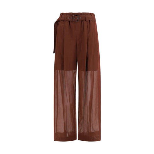 Brunello Cucinelli Brown Cotton Casual Pants