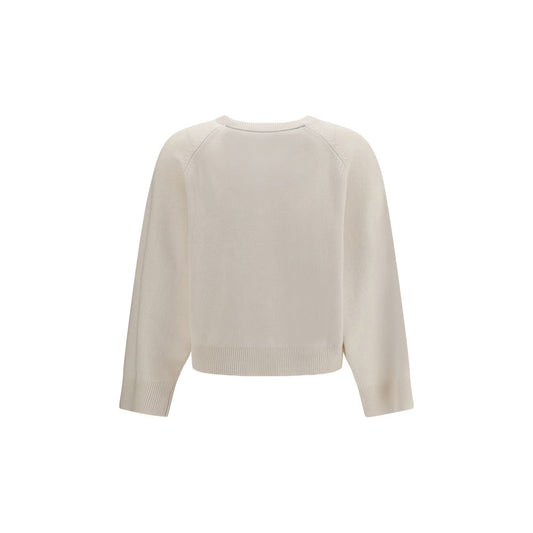 Brunello Cucinelli White Cashmere Sweater