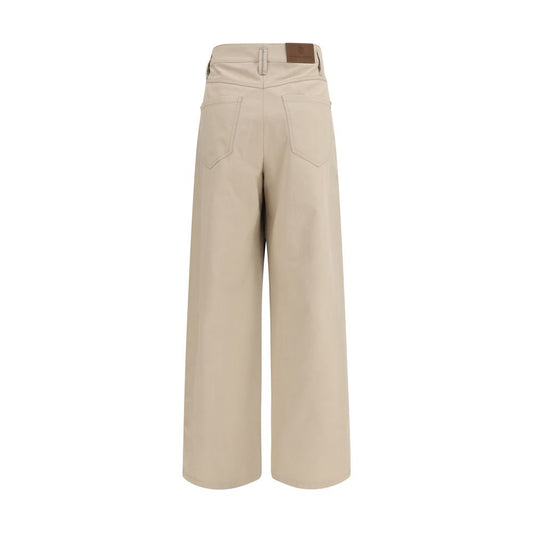 Brunello Cucinelli Beige Cotton Casual Pants