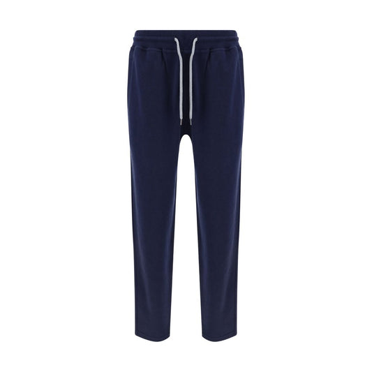 Brunello Cucinelli Blue Cotton Joggers (Workout Pants)