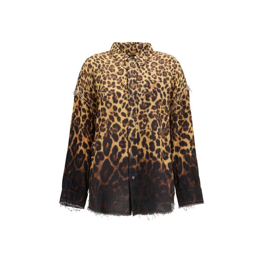 R13 Brown Denim Shirt