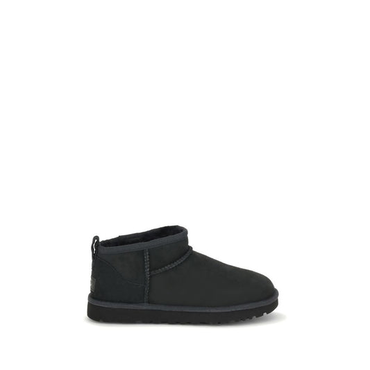UGG Black Suede Leather Ankle Boots