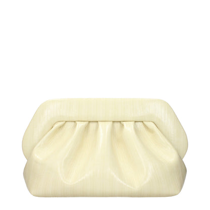 THEMOIRè Beige Leather Clutch Bag
