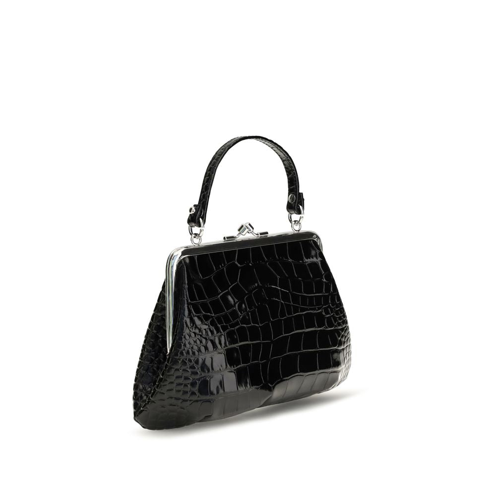 Vivienne Westwood Black Calf Leather Bos Taurus Shoulder Bag