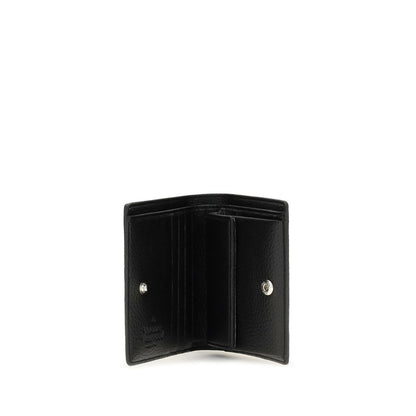 Vivienne Westwood Black Calf Leather Bos Taurus Wallet