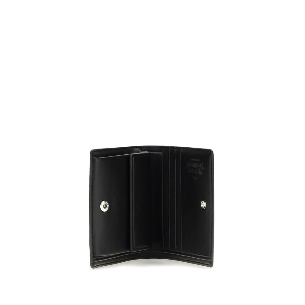 Vivienne Westwood Black Calf Leather Bos Taurus Wallet
