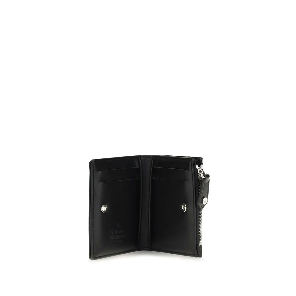Vivienne Westwood Black Calf Leather Bos Taurus Wallet