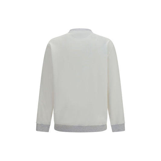 Brunello Cucinelli White Cotton Sweatshirt
