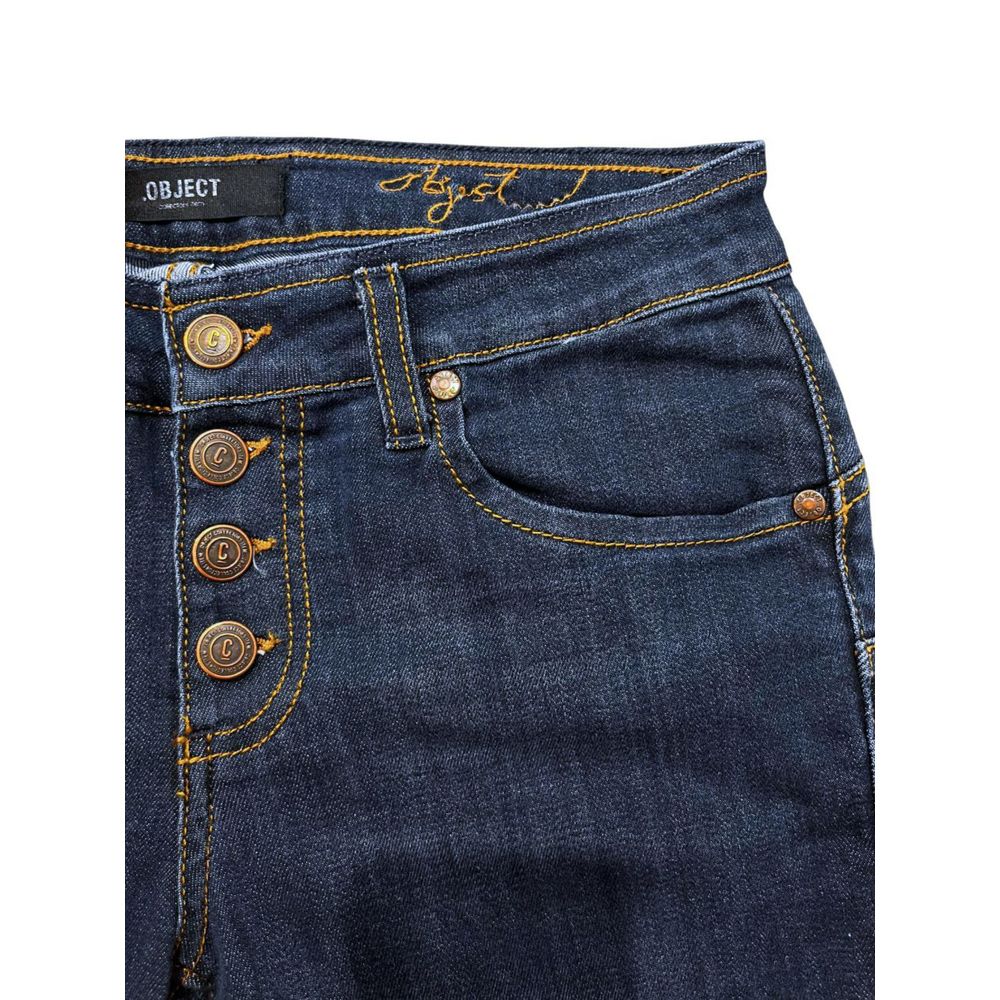 Object Blue Cotton Women's Jeans