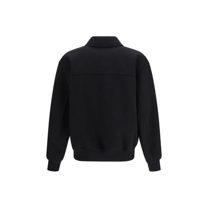 Ferragamo Black Wool Oves Aries Biker Jacket