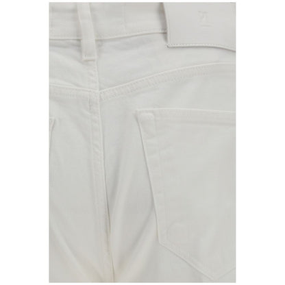 PT Torino White Cotton Slim Fit Jeans