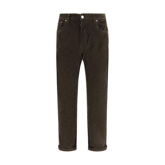 PT Torino Brown Cotton Casual Pants