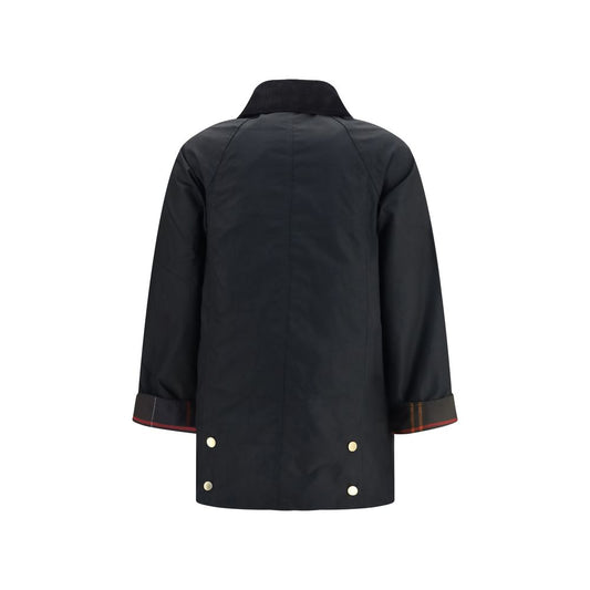 Barbour Black Cotton Full-Length Jacket