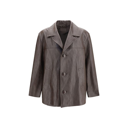 Prada Brown Lamb Leather Leather Jacket