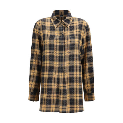 PINKO Beige Viscose Pattern Shirt