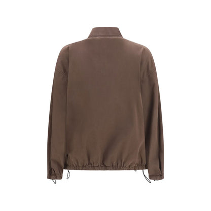 Miu Miu Brown Cotton Full-Length Jacket