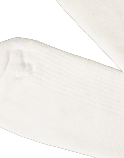 Dolce & Gabbana White Cotton DG Logo Mid Calf Accessory Socks