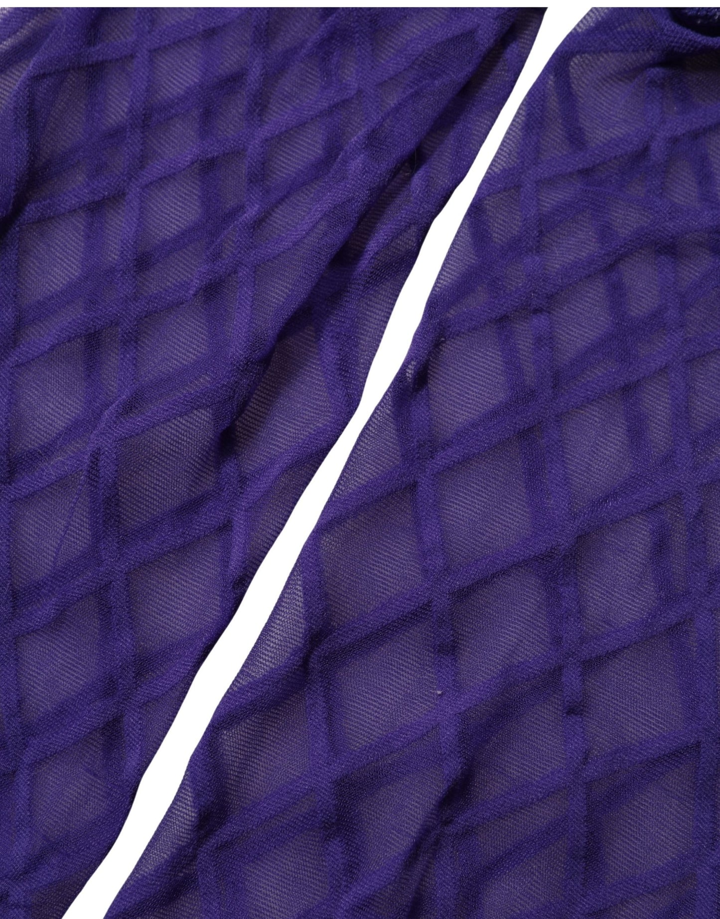 Dolce & Gabbana Purple Nylon Fishnet Pantyhose Stockings Socks