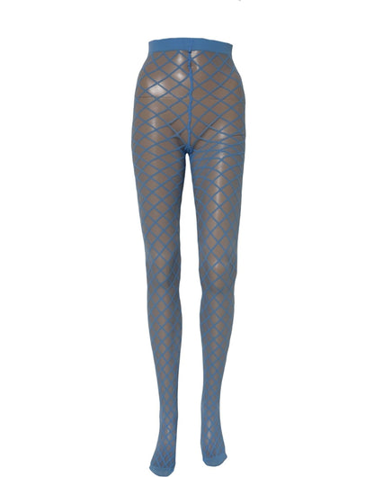 Dolce & Gabbana Light Blue Nylon Fishnet Pantyhose Stockings Socks