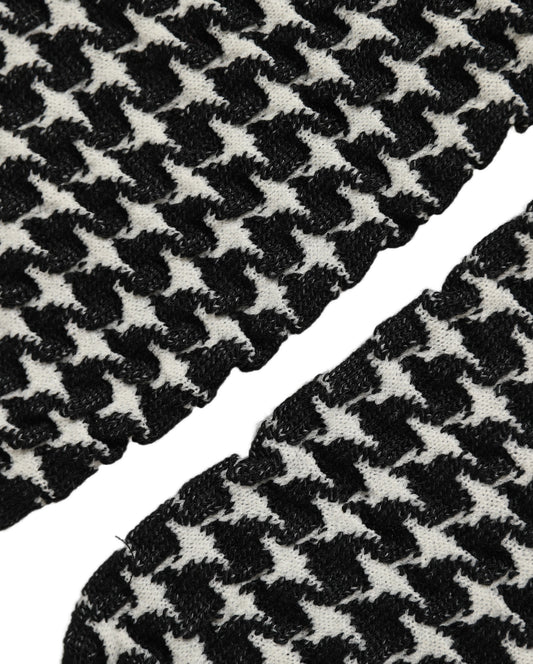 Dolce & Gabbana Black White Houndstooth Ankle Length Socks