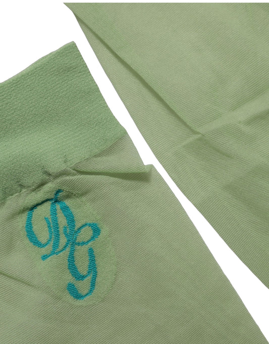 Dolce & Gabbana Green Knee High Sheer Nylon Accessory Socks
