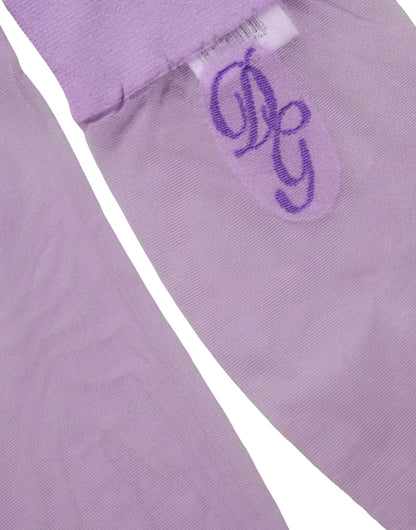 Dolce & Gabbana Purple Knee High Sheer Nylon Accessory Socks