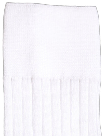 Dolce & Gabbana White Cotton Ribbed Logo Over The Calf Women Socks