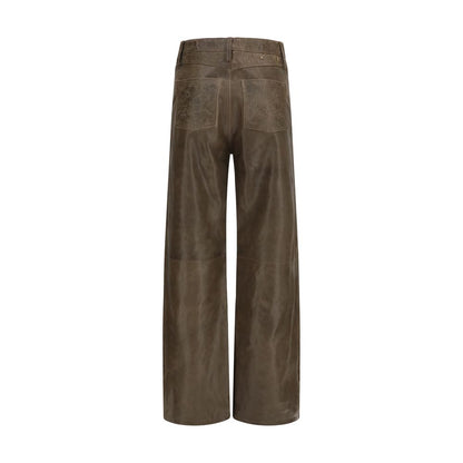 Golden Goose Brown Leather Pants