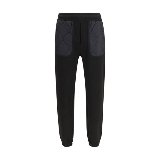 Moncler Black Cotton Athletic Pants
