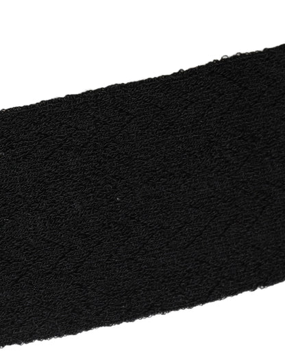 Dolce & Gabbana Black Wool Logo Calf Long Women Accessory Socks