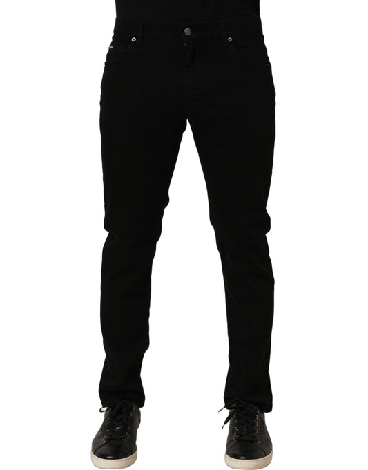 Dolce & Gabbana Black CottonStretch Regular Skinny Denim Jeans