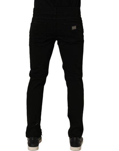 Dolce & Gabbana Black CottonStretch Regular Skinny Denim Jeans