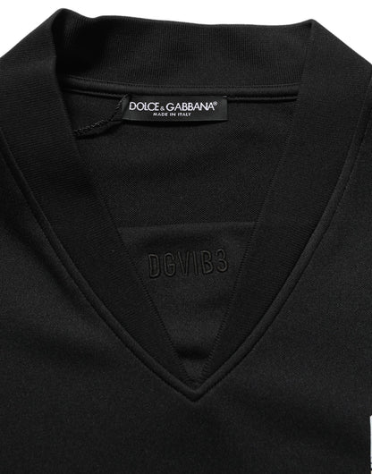 Dolce & Gabbana Black Polyester DGVIB3 Oversized Jersey T-shirt