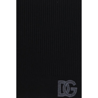 Dolce & Gabbana Black Wool Oves Aries Scarf