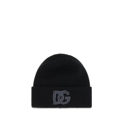 Dolce & Gabbana Black Wool Oves Aries Beanie