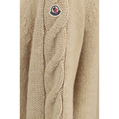 Moncler Beige Alpaca Vicugna Pacos Cardigan
