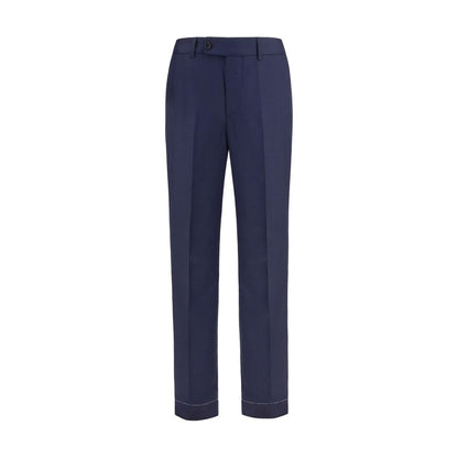 Brunello Cucinelli Blue Wool Oves Aries Dress Pants