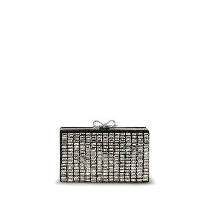 Self-Portrait Silver Glass Clutch Bag